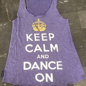 Keep Calm and Dance On Purple Girls' Tank Top